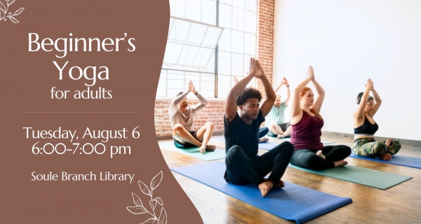 Support your summer goals for healthier living by joining us for beginner's yoga classes the first Tuesday of June, July, and August. Taught by Chelsea Turner, 